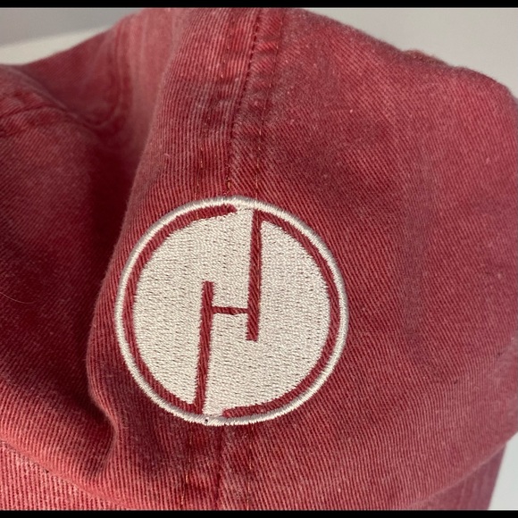 Adams Headwear - Mystery GHD Logo - Red Denim Adjustable Strapback Trucker Cap. - Picture 11 of 11